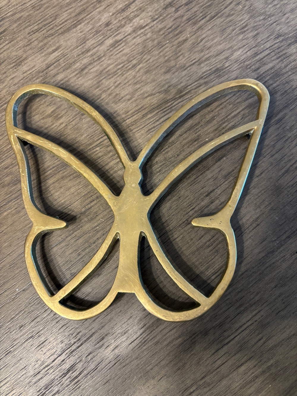 Set of 3 Vintage Brass Butterfly Trivets - Picture 5 of 7